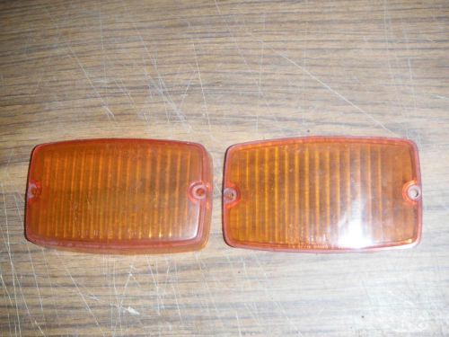 1976 plymouth duster front grille parking lamp lens pair nice mopar
