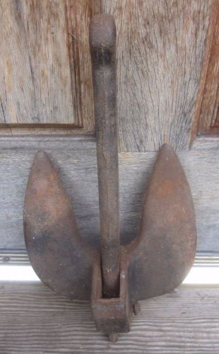 10 pound boat anchor with double eyes   10 1/2 x 8 1/4  cast iron
