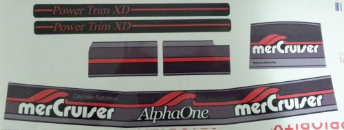 Mercruiser the alpha two gen 2 decals counter rotation w/red rams sticker set