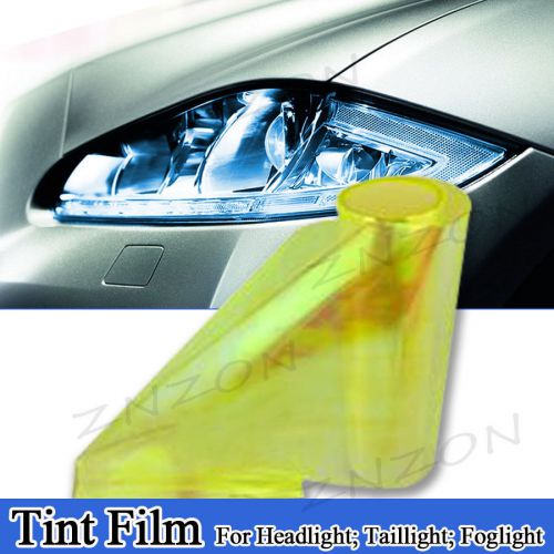 12&#034;x119&#034; neo chameleon yellow car headlight taillight fog light tint vinyl film