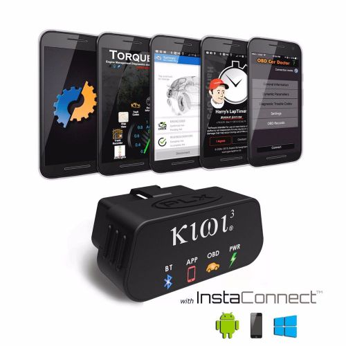 Plx kiwi 3 auto obd2 obdii code scanner reader for android, iphone, and windows