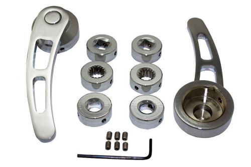 Billet chrome aluminum door 4-1/4" handle kit rat rod hot rod custom