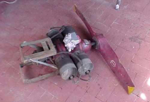 Vintage wwii era mcculloch 4 cycle drone engine with prop military gyrocopter