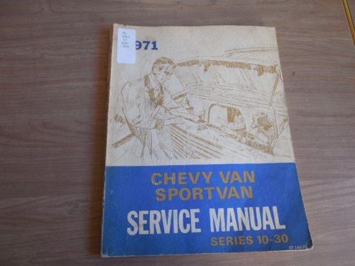 1971 chevy van sportvan service manual series 10-30