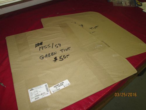 1955-59 chevy &amp; gmc truck one pair door glass windows green tint