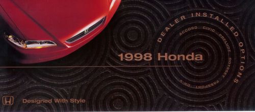 1998 honda  dealer installed options  brochure