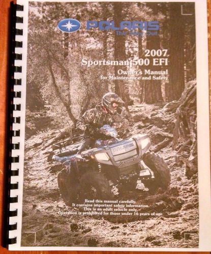2007 polaris owners manual sportsman 500 efi