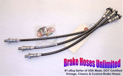 Sale - stainless brake hose set willy&#039;s station wagon &amp; sedan delivery, 2wd