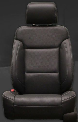 2014 2015 chevrolet chevy crew cab katzkin black leather seat kit silverado