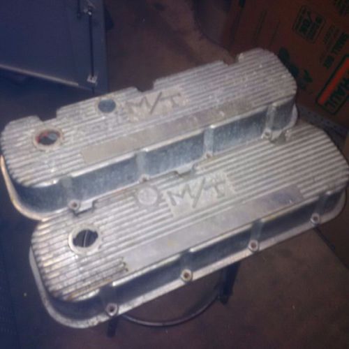 Mickey thompson finned cast aluminum  big block chevy valve covers.dirty