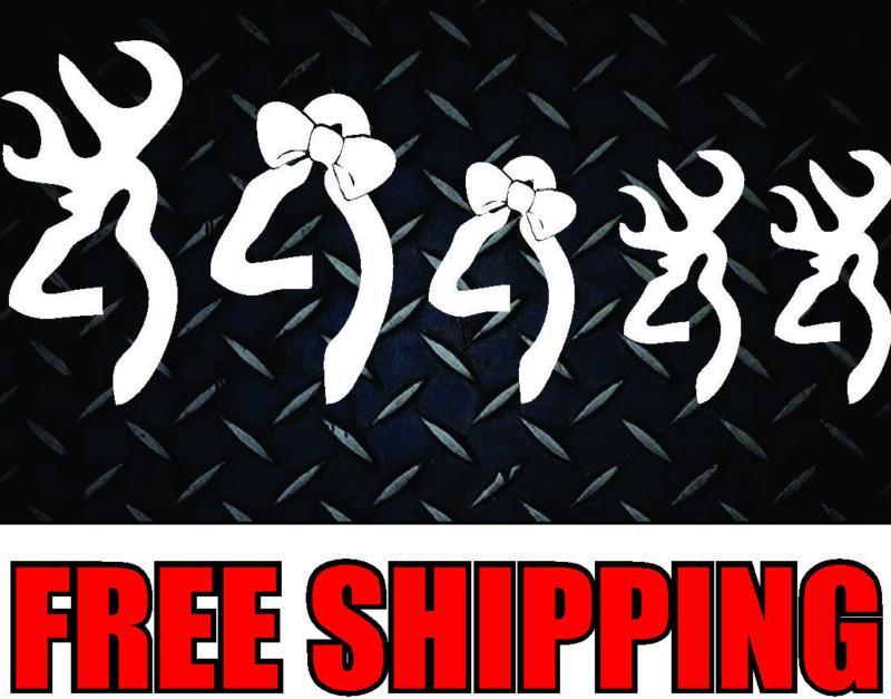 Browning family 3* vinyl decal stickers truck diesel hunting family kids