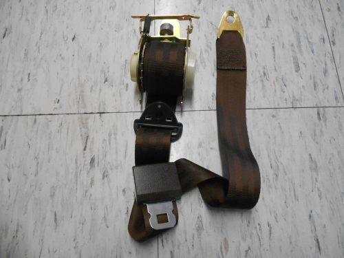 Nos mopar seat belt &amp; retracter - 1970&#039;s - dark brown