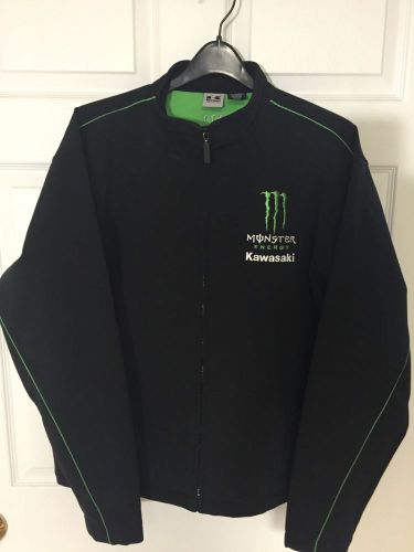 Monster energy kawasaki casual jacket - size l team green racing mx sx