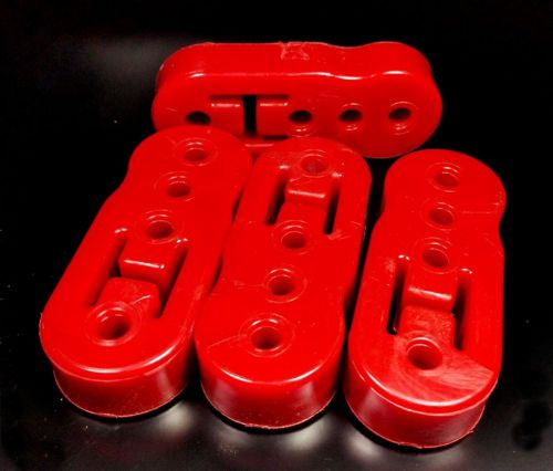 Ms86 set of four (4) extended polyurethane exhaust hangers long poly catback