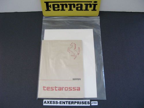 1985 1986 ferrari testarossa owners manual user technical instructions book j154