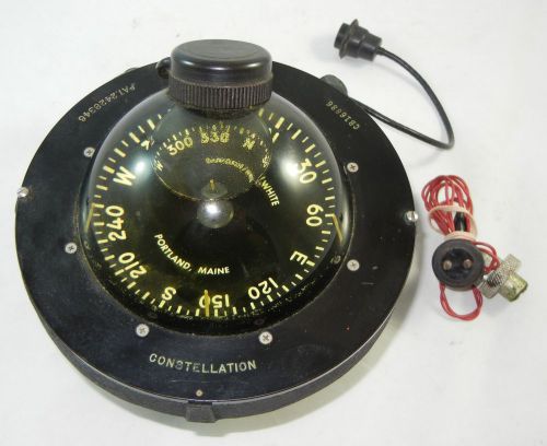 Danforth white vintage constellation compass 5&#034; with mounts and wires