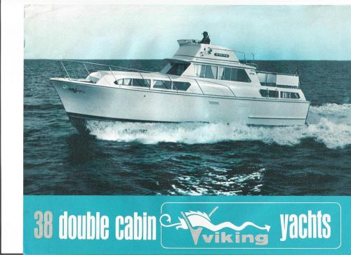 Vintage 38&#039; double cabin viking yachts colored sales sheet