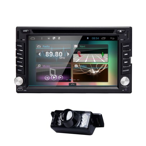 Cam+ android 4.4 double din 6.2&#034; car dvd player stereo gps radio touch screen r