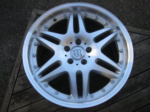 Set of brabus style 1 piece 19 inch aftermarket rims in excellent condition