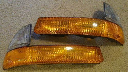 Dodge dakota/durango stock amber corner lenses turn signals headlights oem pair