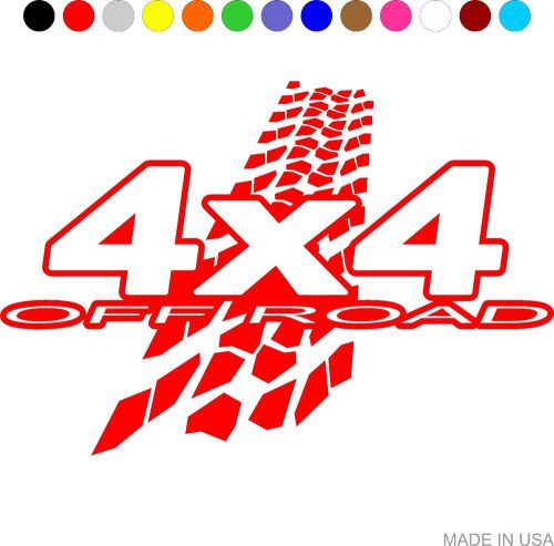 Red 4x4 off road mt sticker vinyl decal for  truck suv atv utv 4wd awd wrc rally