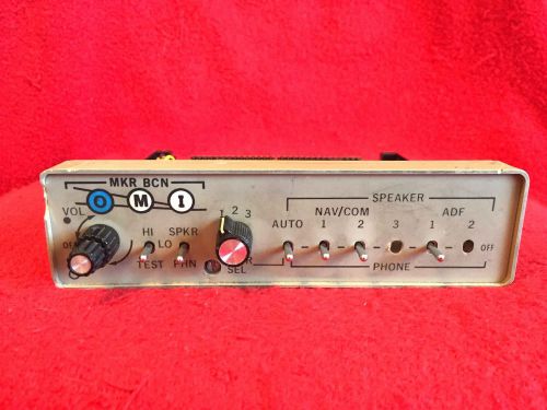 Cessna audio panel with mbr p/n 0570115-6 28 volts tan