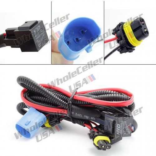 Low beam for 9007 hid bulb controller relay wire harness conversion adapter