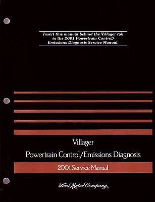 2001 mercury villager van engine emissions diagnosis shop service manual