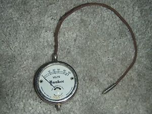 Vintage 1920&#039;s/1930&#039;s yankee volt meter gauge, voltmeter