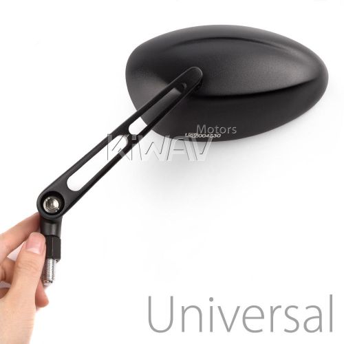 Magazi oval mx black rear side mirrors m10 for yamaha virago 250 535 550 750 920