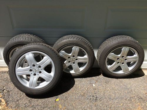 Mercedes benz oem 16&#034; wheels with dunlop winter tires
