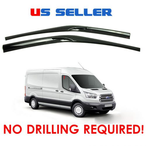 Ford transit front side door window air rain wind deflector guard 2 pcs 2014 up