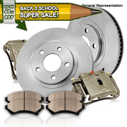 Front oe brake calipers rotors pads kit lx lxs se ex dx 2003 2004 - 2012 accord