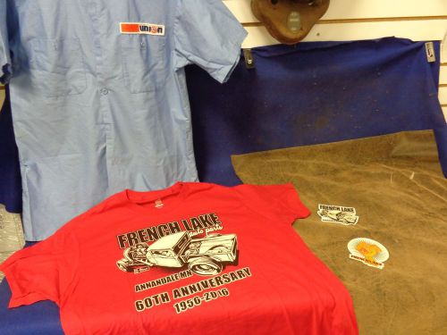 Vintage  union 76 service station attendant shirt - and new ratrod t-shirt