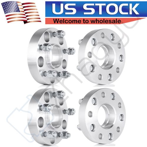 4 pcs 1.25&#034; hub centric wheel spacers  5x5&#034;  with bolts adapters for jeep
