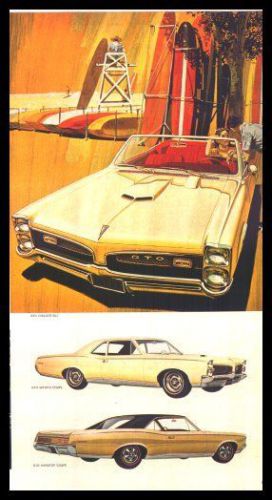 1967 pontiac vintage color sales brochure, gto lemans ventura 2+2 mint, gm 67