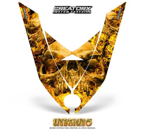 Ski-doo rev xp snowmobile hood creatorx graphics kit decals inferno y