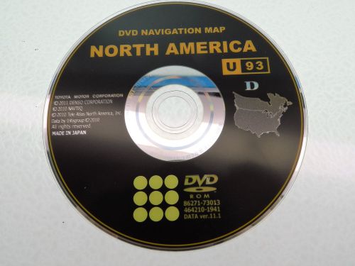 Only 2011 2012 2013 toyota highlander &amp; hybrid navigation dvd u93 map u.s canada