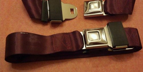 Chevelle cadillac camaro caprice monte carlo bucket bench seat lapbelt dark red