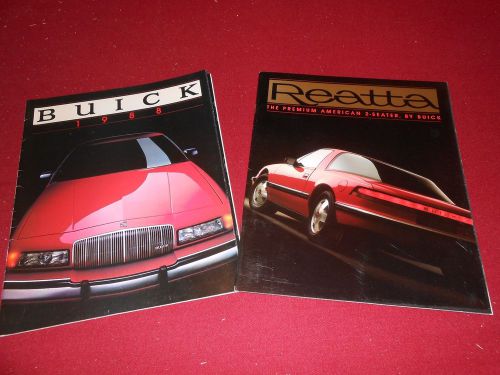 1988 buick reatta 24-page prestige catalog + &#039;88 buick full-liine brochure 2 4 1
