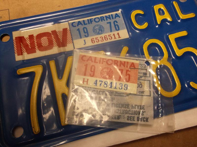 TRIUMPH BSA HARLEY NORTON CAL BLUE PLATE TAG, US $29.00, image 2