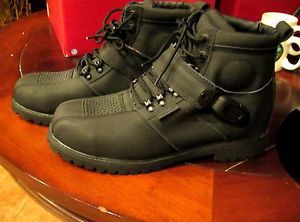 Joe rocket mens black leather motorcycle riding boots new size 11