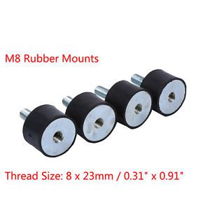 4x m8 rubber shock anti vibration isolator mounts boat car bobbin thread 8x23 mm