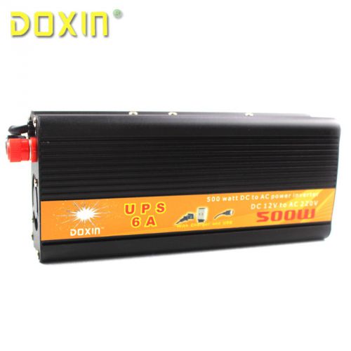 Ups 6a 500w dc 12v to ac 220v car power inverter converter doxin modified wave