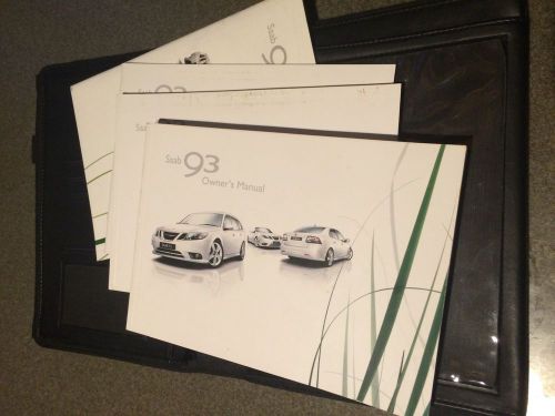 Saab 9-3 full set of owner's manuals for 2010 sport sedan brand new saab wallet