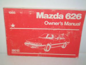 1985 mazda 626 owners manual