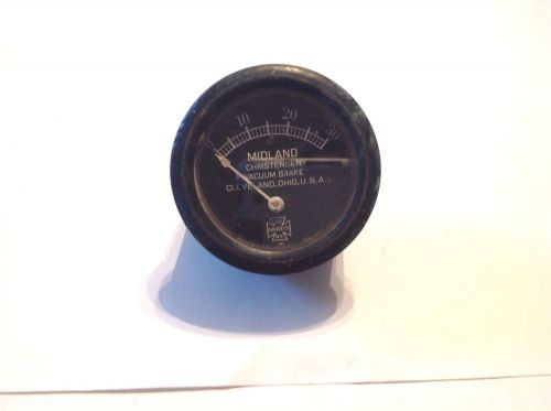Vintage midland christensen vacuum brake gauge ad-6737 us cleveland rat rod