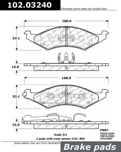 C-tek metallic brake pads fits 1986-1992 mercury sable  c-tek by centric