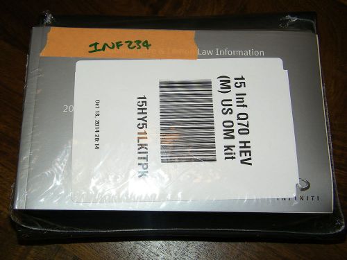 2015 infiniti q70 q 70 owners manual with case and navigation inf234