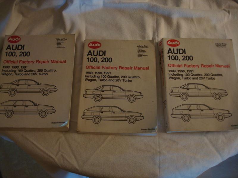 Audi 100 200 bentley 3 volume set of manuals free shipping!!!!